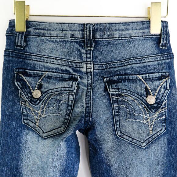 Deb 2000s Y2k Vintage Low Rise Flared Leg Jeans Flare Jeans Size 1 Waist 24" - Picture 3 of 6